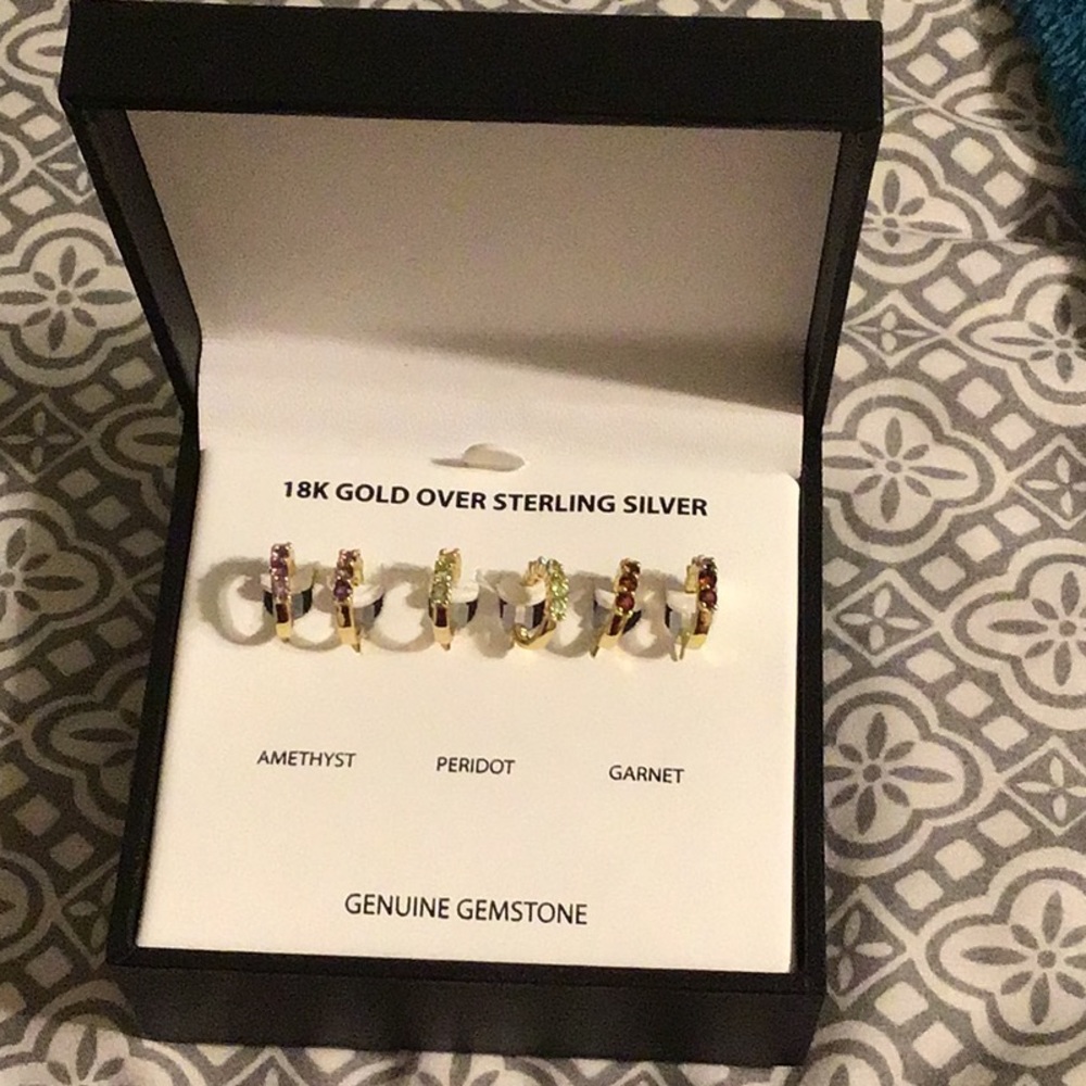 3 pair hoop earrings